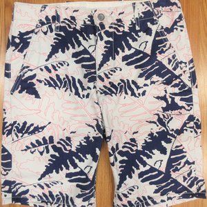 LEVI"S REGULAR FIT SHORTS 100% COTTON CASUAL FLORAL NAVY/PINK/CREAM Sz 30